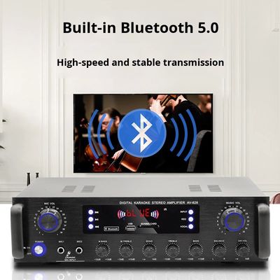 AV-628 Amplificateur de subwoofer coaxial domestique 2.1 canaux 600W, modèle haute puissance, récepteur fibre optique BT, transfrontalier