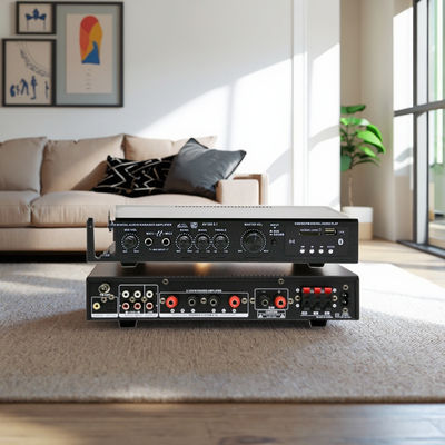 5.1CH 120W*2+25W*3 Amplificateur de puissance HIFI avec entrée coaxiale optique, BT 5.0Super Bass, pour une soirée Karaoké à domicile.