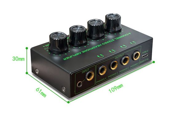 Moniteur RGB 4 voies Amplificateur de casque Carte audio stéréo et distributeur de casque audio mixeur