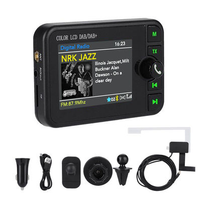 2.4 pouces LCD couleur DAB/DAB+ Récepteur radio BT sans fil Compatible MP3 Lecteur FM Transmission du signal numérique de voiture pendant 1 an