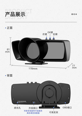 Affichage de la vitesse GPS OBD2 2023 Étalon intelligent avec affichage tête haute (HUD) Interface multiple pour l'électronique automobile