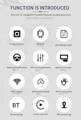 10.1 pouces moniteur universel Android siège auto écran tactile siège arrière appuie-tête miroir USB IPS 2GB 32GB TV aide à l'envers