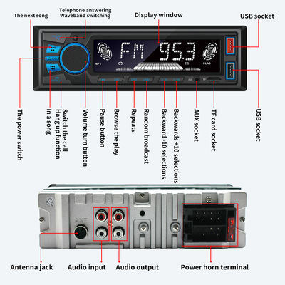 Modèle court 820S Lumière bleue pour voiture sans fil BT Lecteur MP3 Nouveau lecteur de radio hôte téléphone Grip mains libres Musique sans perte pour les frontières