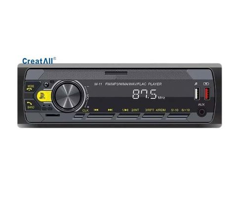 Lecteur MP3 de voiture Creatall 12V avec Bluetooth mains libres sans fil, radio FM, lumières colorées, système audio, modification, nouveau et amélioré