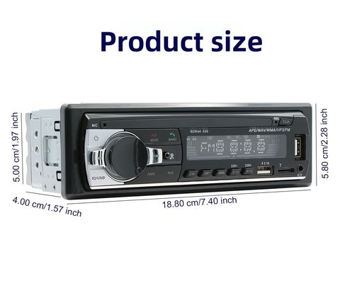 Créatall Lecteur MP3 universel de voiture à disque unique USB Flash Drive BT Amplificateur sans fil