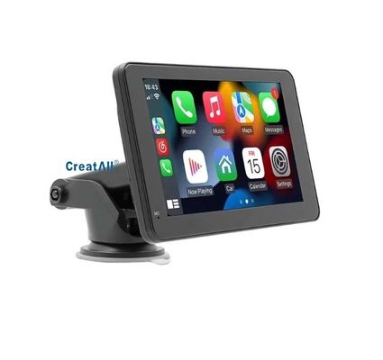 Créatall 7 pouces lecteur MP5 de voiture portable pour Bluetooth mains libres câblé / sans fil CarPlay & Android Auto stéréo audio WAV MP3