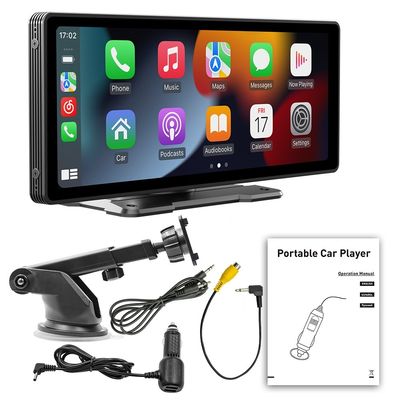 Écran portable Carplay 10,26 pouces Creatall MP5 Navigation Inversion Interconnexion pour lecteur de voiture sans fil BT USB Tableau de bord