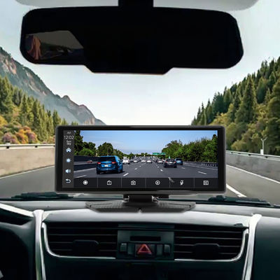 Creatall Appareil de navigation de voiture portable tout-en-un de 8,1 pouces CarPlay sans fil Caméra de tableau de bord à double enregistrement avant et arrière pour tableau de bord