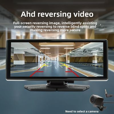 Creatall Appareil de navigation de voiture portable tout-en-un de 8,1 pouces CarPlay sans fil Caméra de tableau de bord à double enregistrement avant et arrière pour tableau de bord