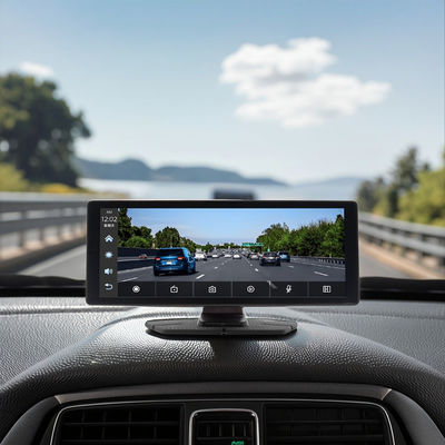 Creatall Portable 10,26 pouces à double enregistrement Dash Cam 2 lentilles Enregistreur vidéo avant arrière pour CarPlay Navigation Voiture transfrontalière