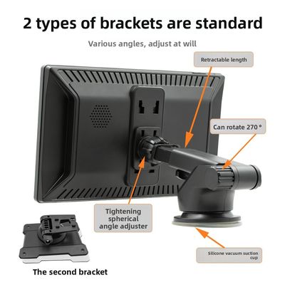 Créatall 9 pouces Portable MP5 High-Definition Player Grand écran Affichage câblé / sans fil Carplay pour le tableau de bord Bluetooth 1 an