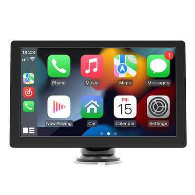 Créatall 9 pouces Portable MP5 High-Definition Player Grand écran Affichage câblé / sans fil Carplay pour le tableau de bord Bluetooth 1 an