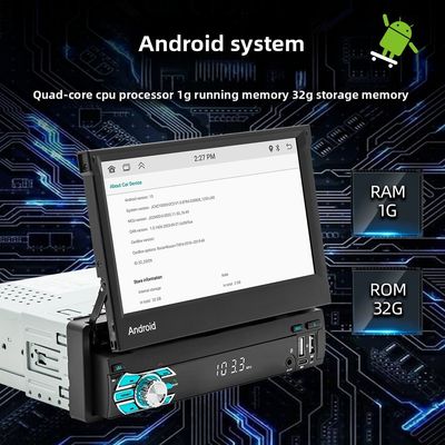 Creatall Tout-en-un 7 pouces Android Auto GPS Navigation Écran rétractable HD Rétroviseur sans fil CarPlay pour usage automobile