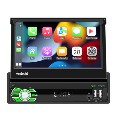 Creatall Tout-en-un 7 pouces Android Auto GPS Navigation Écran rétractable HD Rétroviseur sans fil CarPlay pour usage automobile