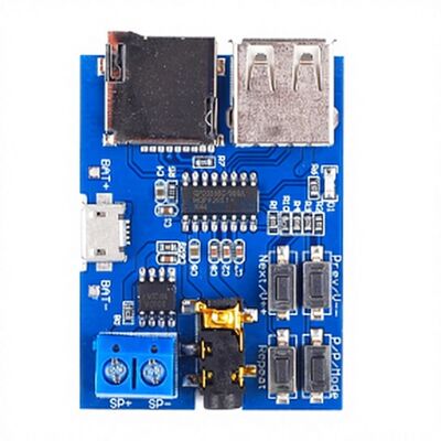 Built-in Amplifier & MP3 Lossless Decoder Board TF Card USB Flash Support-Logic IC Player Module for MP3/3C Digital Applications