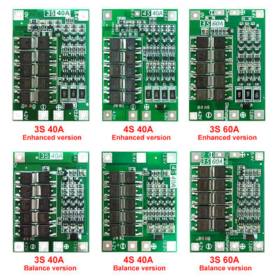 11.1V 12.6V/14.8V 16.8V Enhance Balance 18650  BMS for Drill Motor Li-ion Lithium Battery Charger Protection Board 3S 4S 40A 60A