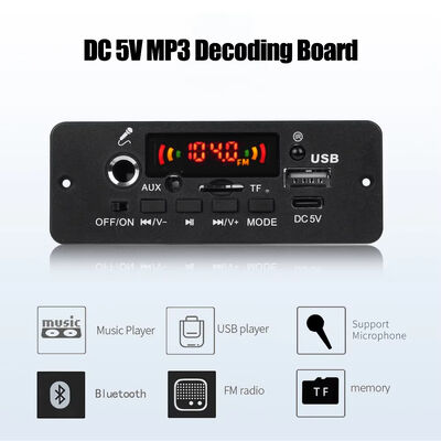 5.0 MP3 Decoder Board 2*40W DC 5V Amplifier Audio Player DIY MP3 Player Car FM Radio Module Portable Speaker Amplifier Power