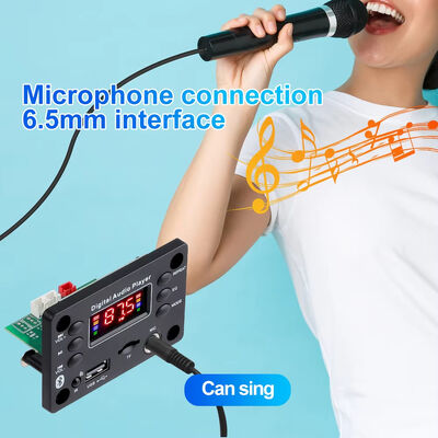 5V-12V  5.0 Audio Decoder Board Audio Module USB FM Radio Lossless DIY Mini Digital MP3 Player Radio Microphone Board