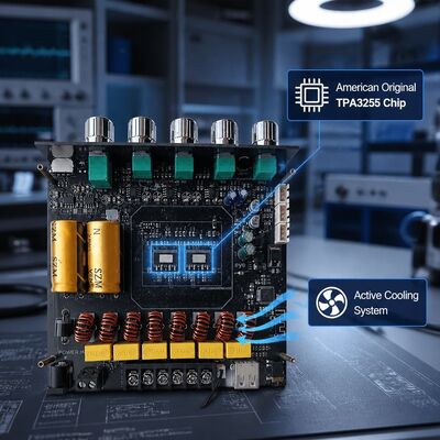 Carte amplificateur Bluetooth 5.1 double TPA3255 2.1 canaux Module amplificateur audio 220W+220W+350W