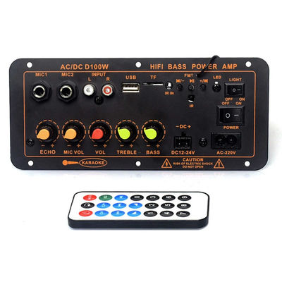 Tableau d'amplificateur de puissance Bluetooth 5.0 D100W avec puissance de 100W et support radio FM pour haut-parleurs 8-12 pouces