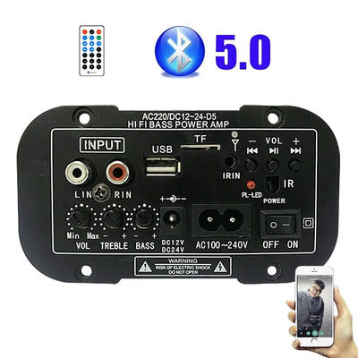 Carte d'amplificateur de puissance radio FM Bluetooth 5.0 avec puissance 100 W pour l'audio de la maison et de la voiture