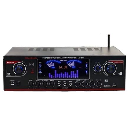Amplificateur de karaoké home cinéma AV-888 7.1 canaux haute puissance 2000W, haut-parleur, double boucle, 12 tubes, en métal durable