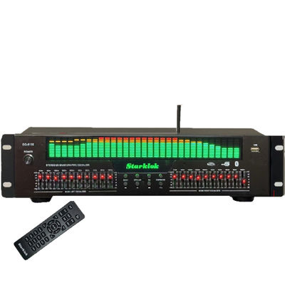 EQ-8100 Professional Hi-Fi Préamplificateur BT 5.4 Optique Coaxial Décodeur audio numérique 20 Équilibreur de segment Equipement en fibre optique